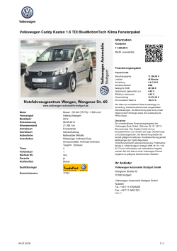 Volkswagen Caddy Kasten 1.6 TDI BlueMotionTech Klima