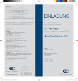 einladung - Export Club
