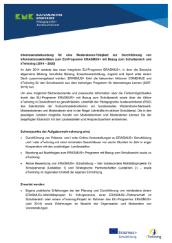 Interessensbekundung f&uuml;r eine Moderatoren