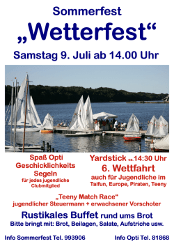 Sommerfest Sommerfest - Segeberger Segel Club