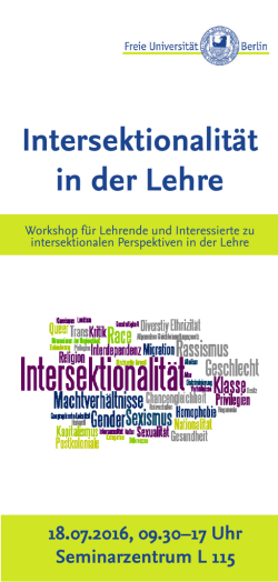 Intersektionalit&auml;t in der Lehre - Margherita-von-Brentano
