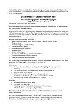 Sozialarbeiter /Sozialarbeiterin bzw. Sozialpädagogen - BAG-SB