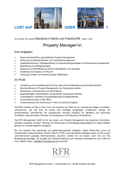 Property Manager - IZ-Jobs