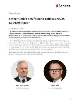 Scheer GmbH beruft Mario Baldi als neuen
