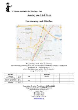 Ismaning nach M&uuml;nchen 3.07.2016