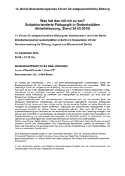 Programmentwurf - Brandenburgische Landeszentrale für politische