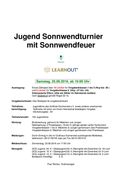 Jugend Sonnwend Learnout Turnier Eschenried 25.06.