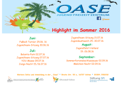Highlight im Sommer 2016