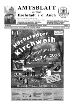 H&ouml;chstadter - H&ouml;chstadt an der Aisch