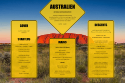 Buffetkarte Juli Australien