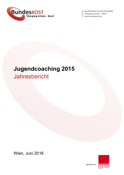 Jugendcoaching 2015 Jahresbericht