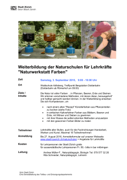 Ausschreibung Naturwerkstatt Farben (PDF, 1 Seite