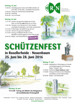 in Rosellerheide - Neuenbaum 25. Juni bis 28. Juni 2016