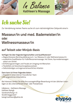 Ich suche Sie!