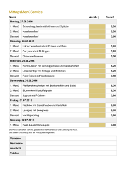 MittagsMenüService - Partyservice Mues