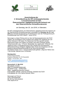 Ausschreibung der 2. Schweißprüfung des NÖ