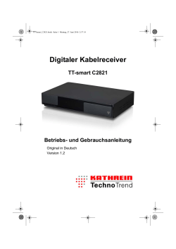 Anleitung Kathrein TechnoTrend