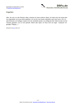 Irrgarten - Deutsches Schriftstellerforum