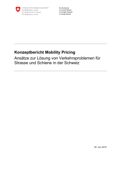 Konzeptbericht Mobility Pricing