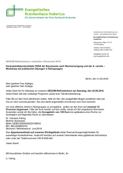 Informationen zu Programm und Anmeldung zum