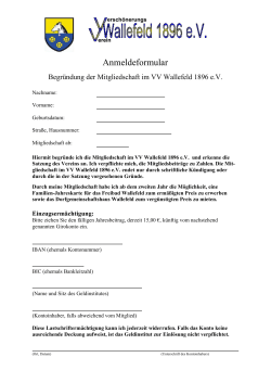 Anmeldeformular - Freibades Wallefeld