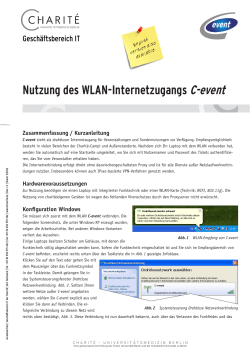 Nutzung des WLAN-Internetzugangs C-event