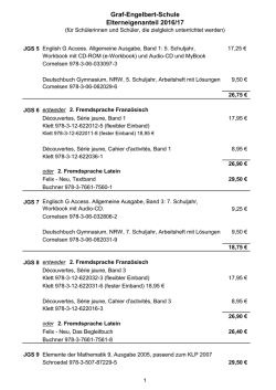 Graf-Engelbert-Schule Elterneigenanteil 2016/17