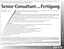 Senior Consultant (m/w) Fertigung Stuttgart