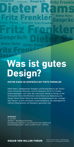 dieter rams im gespr&auml;ch mit fritz frenkler