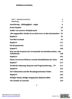 Inhaltsverzeichnis Auszehrung ٠Abh&auml;ngigkeit ٠&Auml;ngst 6