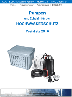 Hochwasserschutz - AgA - TECH Aiglsperger GmbH AgA
