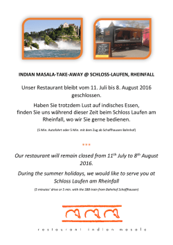 indian masala-take-away @ schloss-laufen, rheinfall