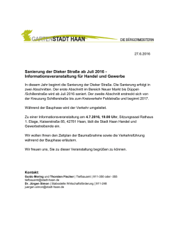 Informationsveranstaltung f&uuml;r Handel und Gewerbe am