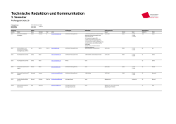 Technische Redaktion und Kommunikation