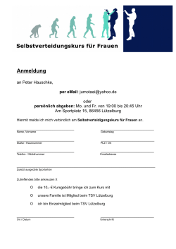 Anmeldung - TSV Lützelburg