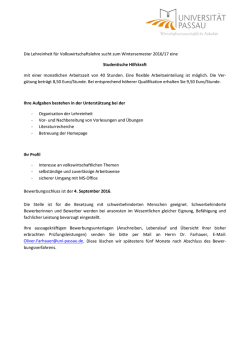 Lehreinheit für Volkswirtschaftslehre I