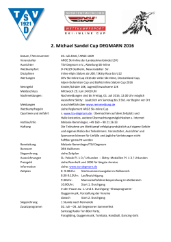 2. Michael Sandel Cup DEGMARN 2016