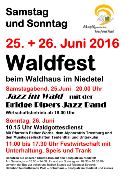 Jazz im Wald - Bridge Pipers Jazz Band