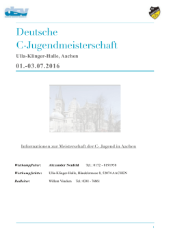 Informationsblatt f&uuml;r die Vereine
