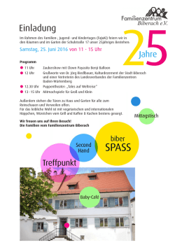 Einladung - Familienzentrum Biberach