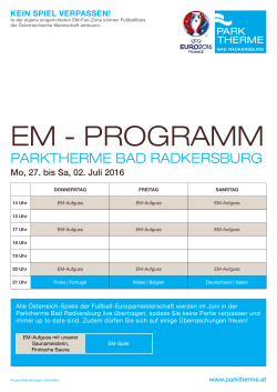 EM-Programm - Parktherme Bad Radkersburg