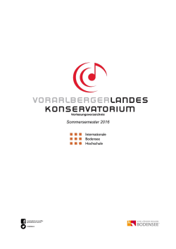 Sommersemester 2016 - Vorarlberger Landeskonservatorium