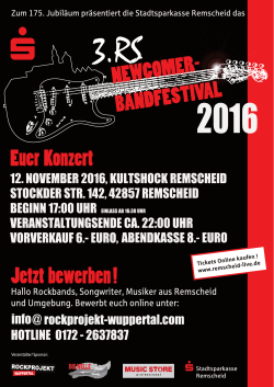 3.RS Newcomer-Bandfestival 2016 Info