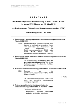 beschluss - Kassenärztliche Bundesvereinigung