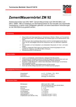 ZementMauermörtel ZM 92