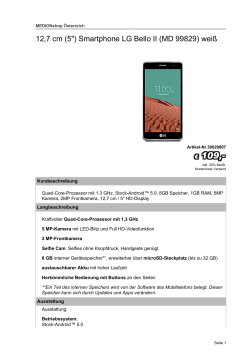 12,7 cm (5") Smartphone LG Bello II (MD 99829) weiß