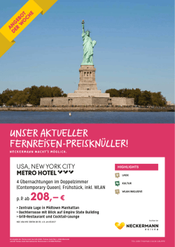 City-Reise New York u.a.