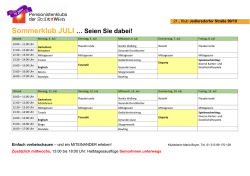 Juli - Pensionistenklubs