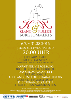 20.00 Uhr - Tiroler Volksmusikverein