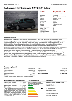 Volkswagen Golf Sportsvan 1,2 TSI BMT Allstar